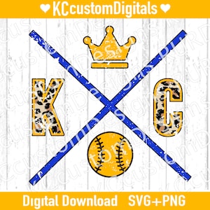 Kansas City Baseball Leopard X PNG, KC Baseball png, Kansas City Baseball png (distressed and non-distressed)