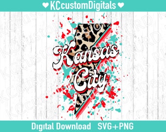 Kansas City Soccer Lightning Bolt SVG PNG, KC soccer svg, Kansas City socceer svg, kc womens soccer svg