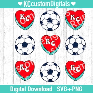 Kansas City Womens Soccer Candy Hearts SVG PNG, KC soccer svg, Kansas City soccer svg, Kc womens soccer svg (distressed and non-distressed)
