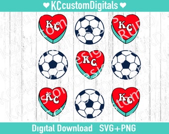 Kansas City Womens Soccer Candy Hearts SVG PNG, KC soccer svg, Kansas City soccer svg, Kc womens soccer svg (distressed and non-distressed)