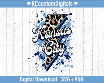 Kansas City Soccer Lightning Bolt SVG PNG, KC voetbal svg, Kansas City voetbal svg,