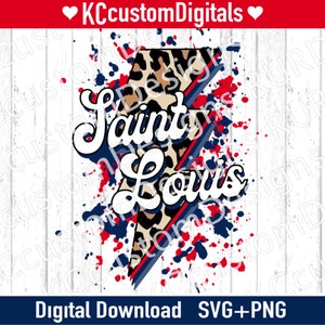 STL Baseball Lightning Bolt SVG PNG, StL Baseball svg, St Louis Baseball svg