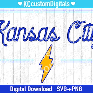 Kansas City Baseball Lightning Lines SVG PNG, KC Baseball svg, Kansas City Baseball svg