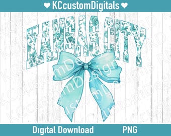 Kansas City Floral Toile Turquoise png, KC png, kansas city, Kansas City