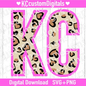 KC Heart Leopard SVG PNg, KC Football svg, Kansas City Football svg, kansas city svg, kc baseball svg, kc valentines day svg