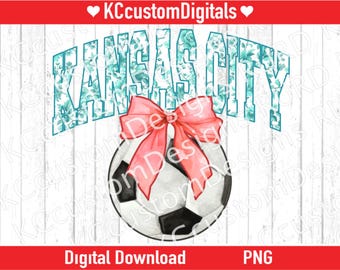Kansas City Teal/Red Floral Toile Current Soccer SVG PNG, KC soccer png, Kansas City soccer png, kc womens soccer png, Current png