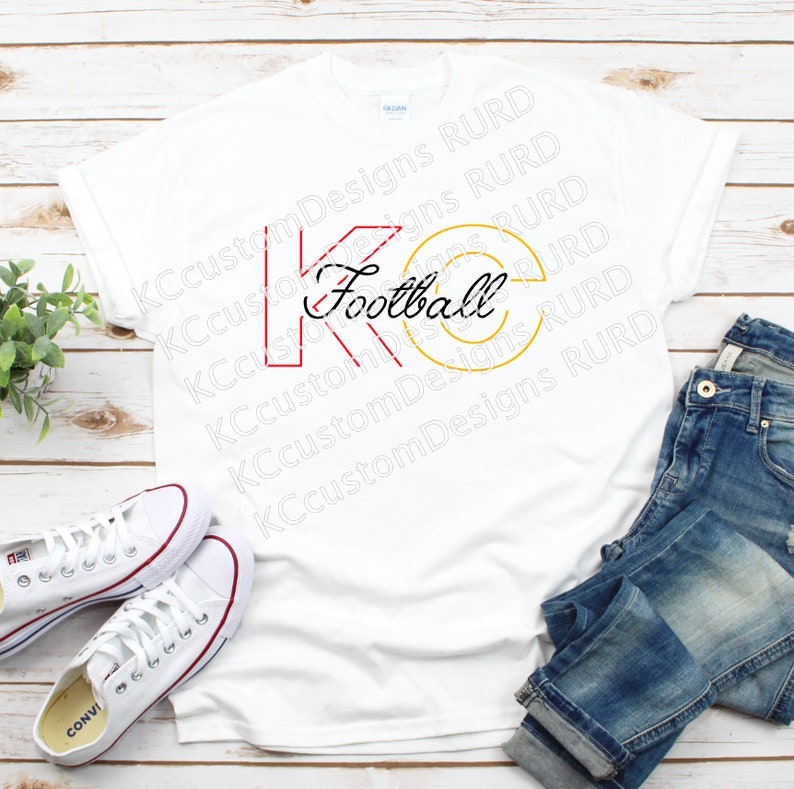 Kansas City Football KC Outline SVG Png, KC Football Svg, Kansas City ...