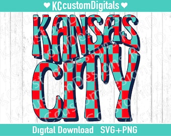 Kansas City Soccer Groovy Check SVG PNG, KC soccer svg, Kansas City soccer svg, kc womens soccer svg, Current svg