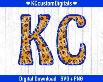 Kansas City honkbal Leopard KC SVG PNG, KC honkbal svg, Kansas City honkbal svg