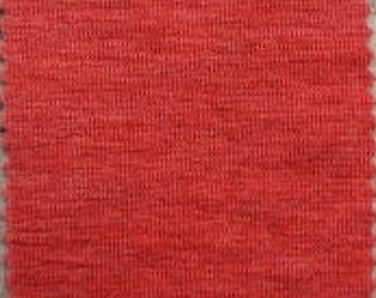 Knitted fabric, 100% Merino wool, orange rib 190gr