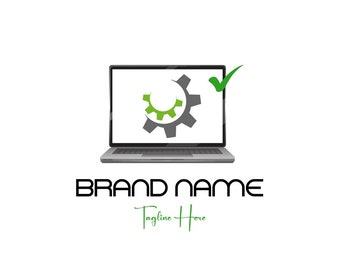 Création de logo d'ordinateur/Logo de réparation d'ordinateurs/Logo de service informatique/Logo modifiable d'ordinateur portable/Création de logo de service PC/Création de logo de technologie