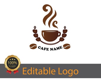 Cafe Logo / Coffee Logo Design / Drinks Logo Design / Cup Logo / Restaurant Logo / Coffee Mug Logo / Coffee Shop Logo / Coffee Store