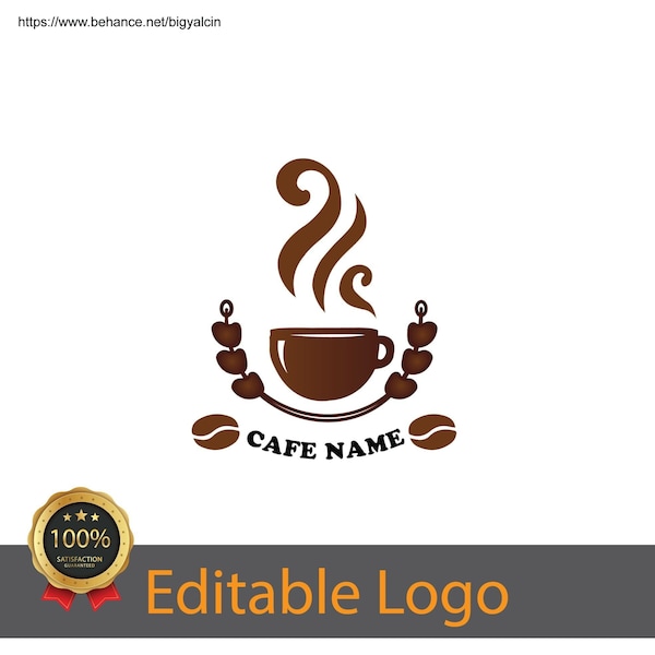 Logo de café / Création de logo de café / Création de logo de boissons / Logo de tasse / Logo de restaurant / Logo de tasse à café / Logo de café / Magasin de café