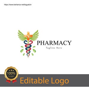 Pharmacy Logo Design / Clinic Logo / Health Care Logo Template / Medical Logo / Nursing Logo / Health Clinic Logo Design / Hospital Logo