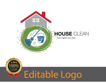 House Cleaning Logo Design - Cleaning Company Logo / Stylish Cleaning Service Logo - Elevate Your Cleaning Business / Housekeeping Logo