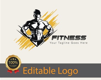 Modern Fitness Logo Design Services - Gym and Wellness Branding / Custom Fitness Logo Design - Personalized Workout Branding / Trainers Logo