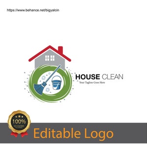 House Cleaning Logo Design - Cleaning Company Logo / Stylish Cleaning Service Logo - Elevate Your Cleaning Business / Housekeeping Logo