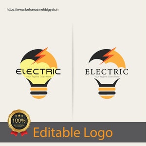 Paquete de logotipos de empresas eléctricas profesionales: descarga instantánea / Diseño de logotipo de electricista personalizado: regalo único para electricistas