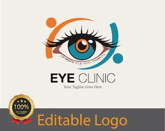 Logo Design for Optical Store and Eye Clinic - Professional and Customizable / Optometry and Eye Health Center Logo Design - Vector Format