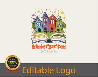 Cheerful Preschool Logo Design / Customizable Child Care Logo / Daycare Logo Design / Kindergarten Logo / Nursery Logo / Kids Boutique Logo