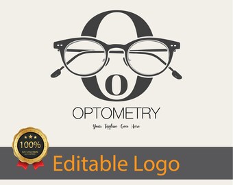Stylish Eyeglasses Logo Design / Optical Logo / Custom Optician Logo / Optometry Logo / Optometrist Logo Design / Eye Health Clinic Logo
