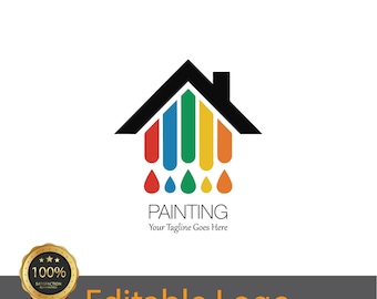 Painting Company Logo / Paint Brush Logo / Professional Painter Logo / House Painting logo / Interior & Exterior Branding / Remodeling Logo