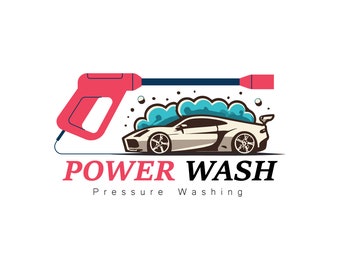 Modern Car Wash Logo - Perfect for Mobile & Hand Car Wash Services / Auto Detailing Logo - Perfect for High-Performance Auto Detailing