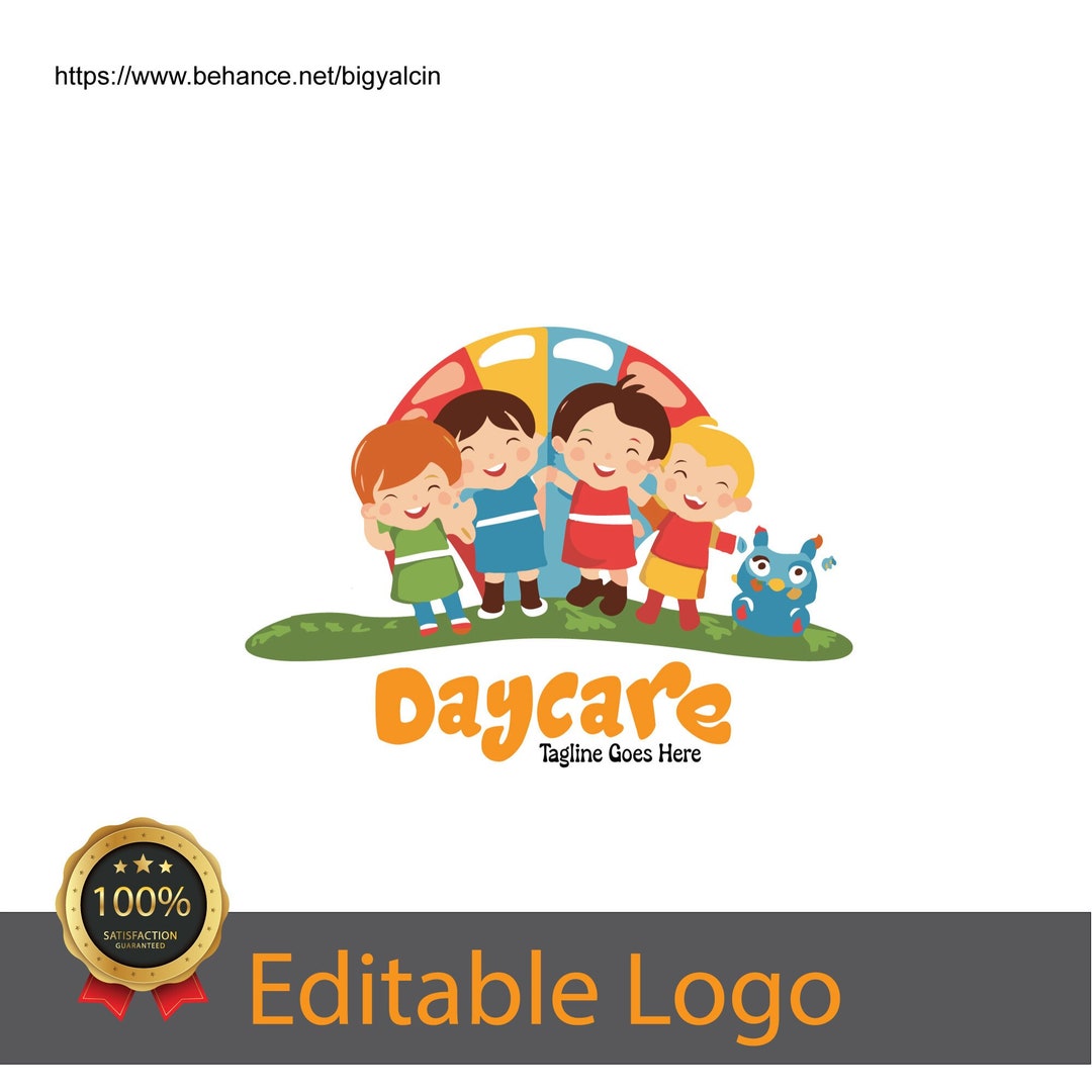 Child Care Logo for Kindergarten or Nursery / Baby Boutique Logo Design ...