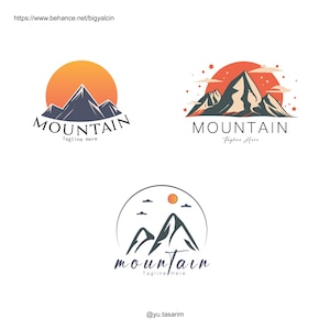 Mountain Logo Package / Travel Bloggers Logo Design Kit / Editable Photographer Logo / Nature Logo Design / Travel Logo / Landscape Logo