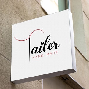 Tailor Logo Design With 3 Alternatives / 3 Pieces Editable Sewing Logo ...
