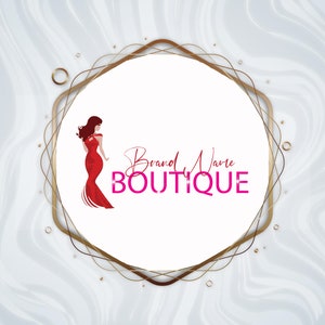 Création de logo boutique / logo beauté modifiable / logo mode / modèle de Logo de magasin de vêtements / logo féminin / logo femme / logo salon de beauté