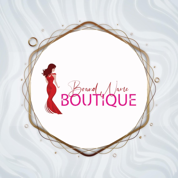 red dress boutique logo Red Dress Fashion Logo Design