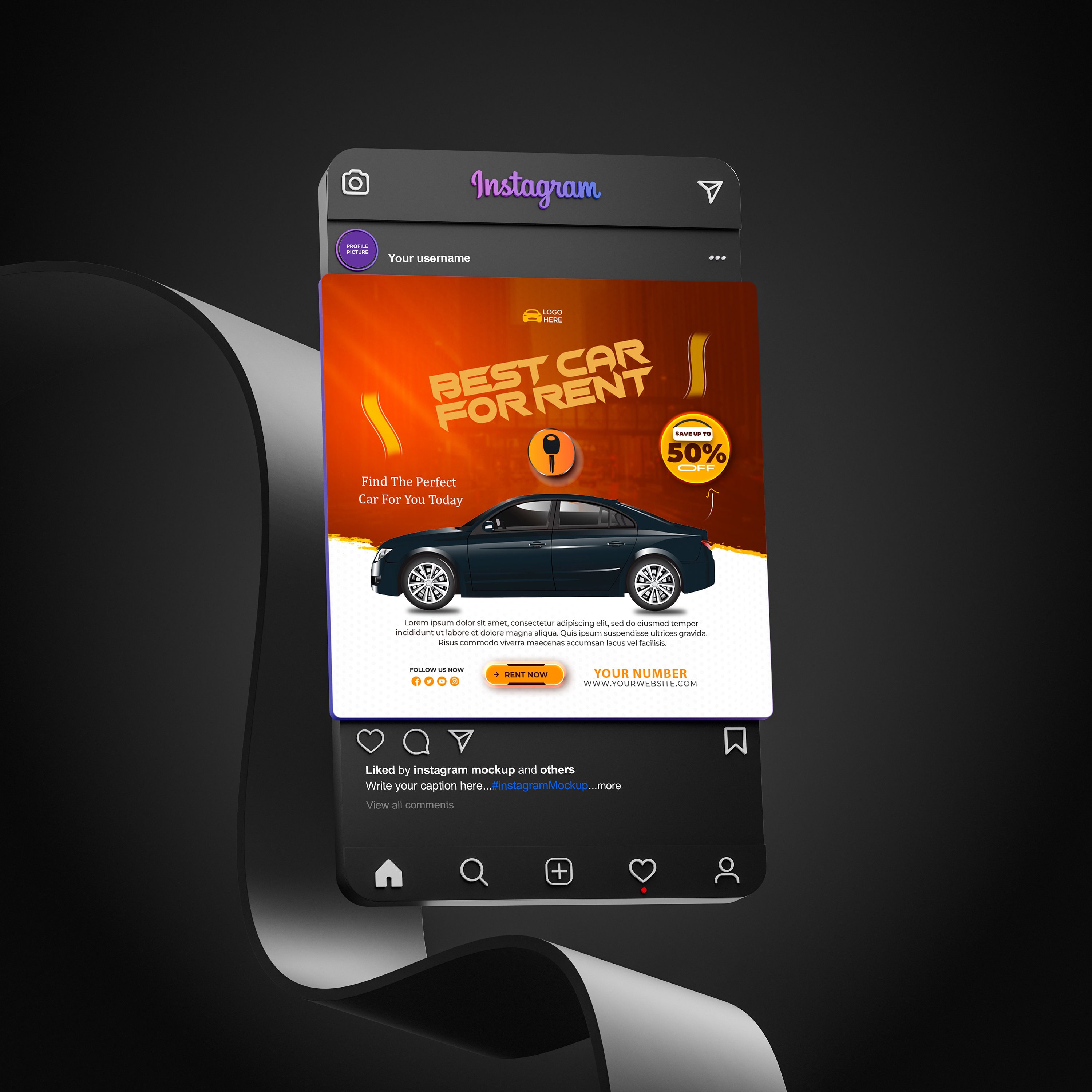 Customizable Car Rent Flyer Template - Modern Vehicle Rental ...