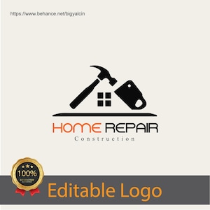 Maintenance Construction Business Logo / Home Repair Logo / Handyman Services Logo / Roofing Service Logo Design / Remodeling Logo Design