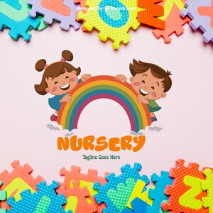 Adorable Child Care Logo - Professional and Playful Kindergarten Logo ...