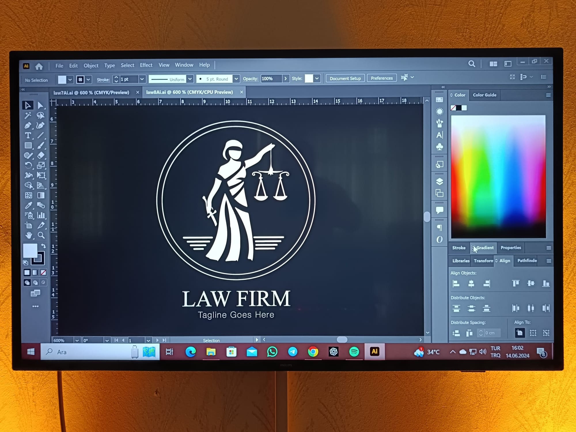 Custom Law Firm Logo: Modern Attorney Branding - Etsy