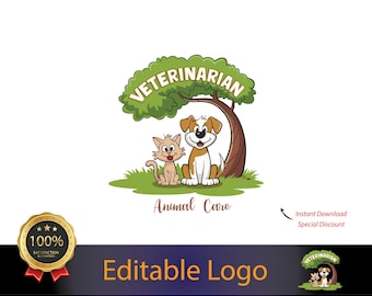 Création de logo vétérinaire personnalisé/Logo de clinique vétérinaire et de soins aux animaux