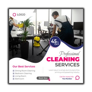 Cleaning Service Flyer Design / House Cleaning Social Media / Housekeeper Cleaning Flyer / Office Cleaning Instagram Post /Cleaning Business