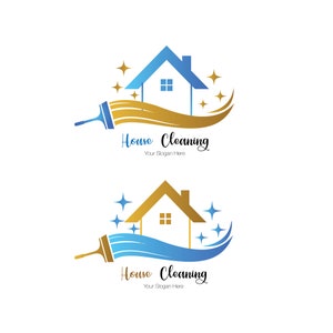 Kit de logotipo de servicio de limpieza moderno: perfecto para su negocio de limpieza / Logotipo de limpiador personalizado: diseño de logotipo de limpieza elegante