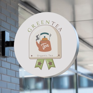 Stylish Teapot Logo for Tea Shops and Cafes / Unique Cafeteria Logo Design - Custom Business Branding for Restaurants or Tea Houses