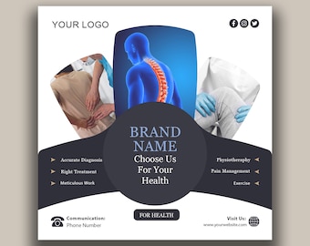 Physiotherapeuten & Reha-Studio Flyer Vorlage / Digital Download