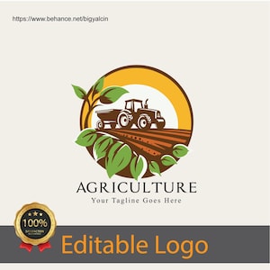 Farm Tractor Logo Design / Agriculture Logo for Farmstead Workers / Farmer Logo Design / Rancher Logo Design / Family Farm Logo Design
