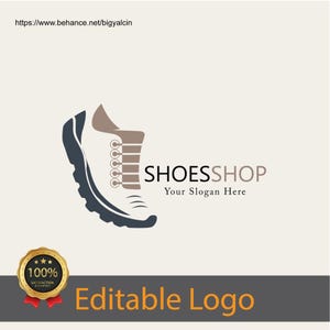 Minimalist Shoe Logo Design / Modern Shoe Store Logo – Custom Footwear Branding for Boutiques & Online Shops / Shoe Boutique Logo