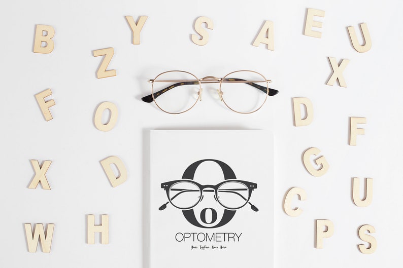 Optometry Funky Letters Stylish Eyeglasses Logo Design / Optical Logo / Custom Optician Logo ...