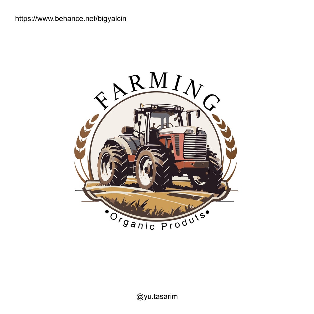 Agriculture Logo / Farm Logo Design / Tractor Logo Template / Farming ...