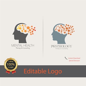 Counseling Therapy Psychology Logo / Holistic Life Coach Logo / Neurology Logo / Psychologist Logo / Mind Health Logo / Custom Logo Branding