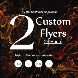 Luxury Flyer Design Service - Tailored to Your Needs / Bespoke Custom Flyer Maker - Handmade Just For You / Unique Flyer Creation Service