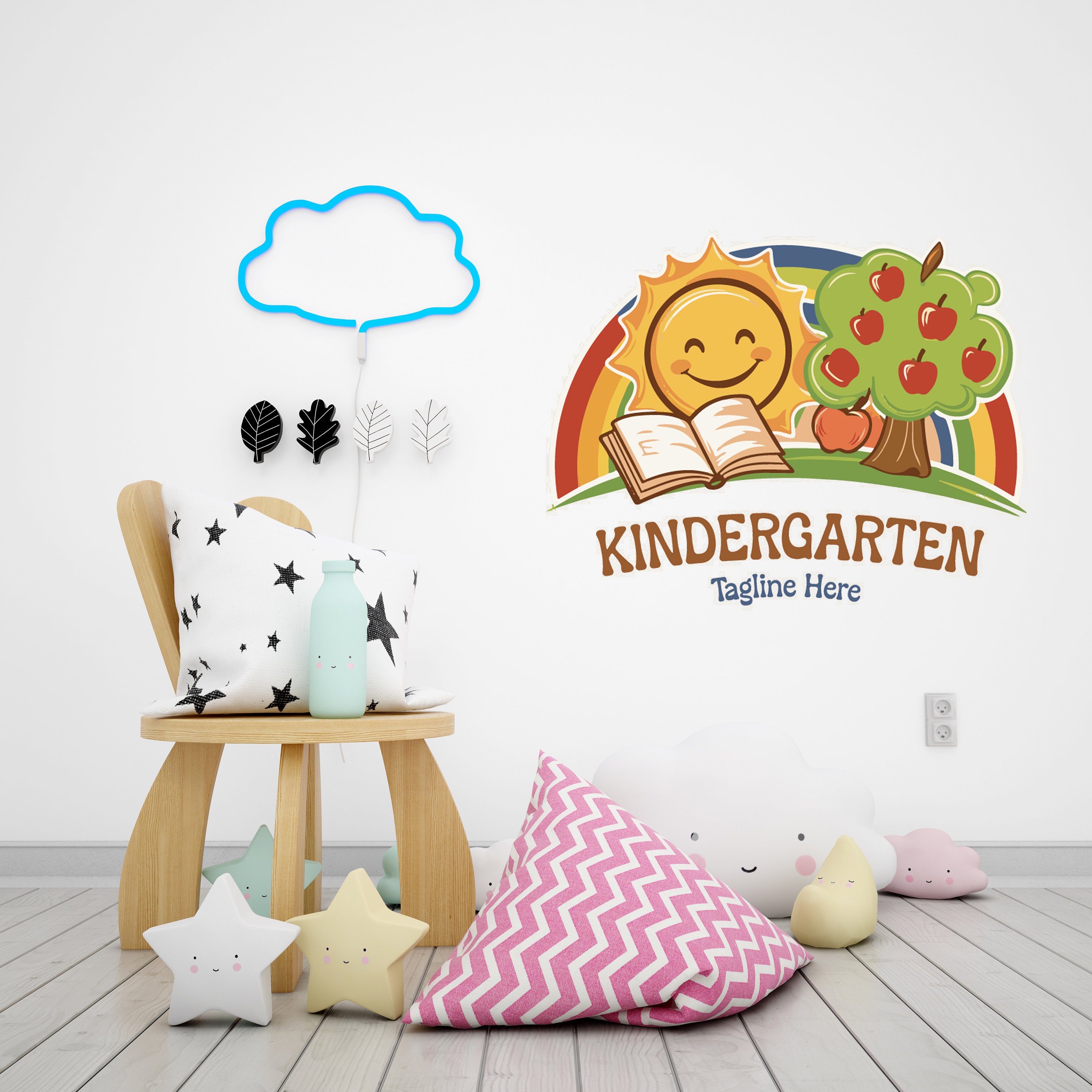 Colorful Kindergarten Logo Bundle for Teachers and Educators / Cute ...