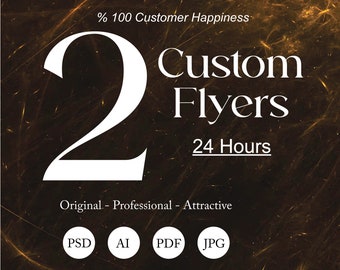 Custom Business Flyer Design / Hire a Graphic Designer - Custom Flyer Design for Any Occasion & Industry /  Business Branding Flyer Design