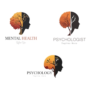 Psychologist Logo Design Package / Mental Health Logo / Psychology Counseling Logo Kit / Elegant Therapy Mind Logo / Psychiatrist Logo /
